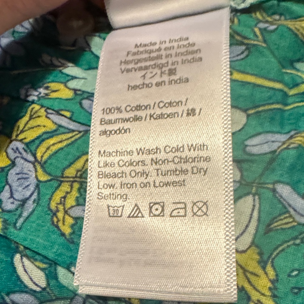 NWT J.Crew Aqua Floral Cotton Dress - Picture 11 of 13